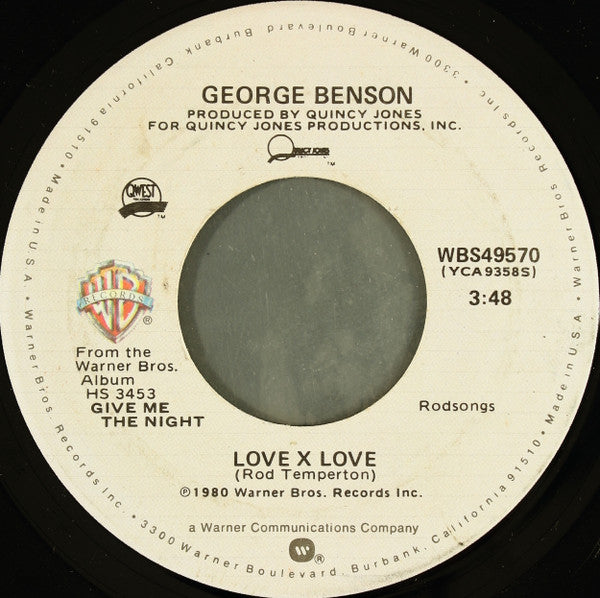 George Benson : Love X Love (7", Single, Spe)