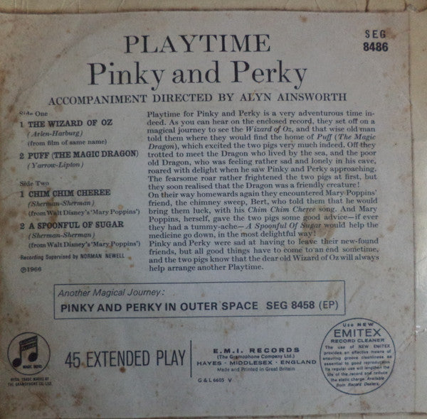 Pinky & Perky : Playtime (7", EP, Mono)