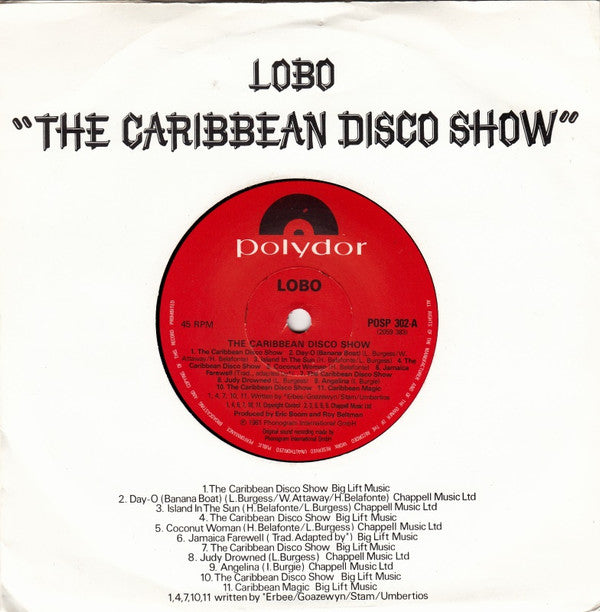 Lobo : The Caribbean Disco Show (7", Lyn)