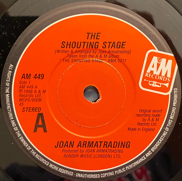 Joan Armatrading : The Shouting Stage (7", Single)