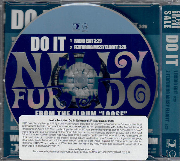 Nelly Furtado : Do It (CD, Single, Promo)