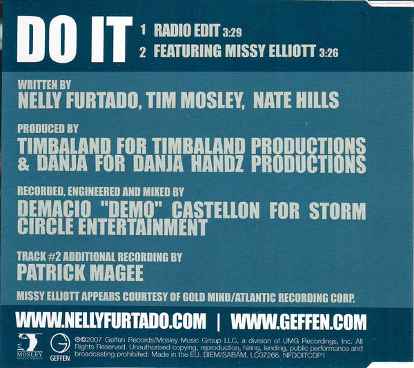 Nelly Furtado : Do It (CD, Single, Promo)