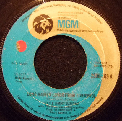 Jimmy Osmond : Long Haired Lover From Liverpool (7", Single)