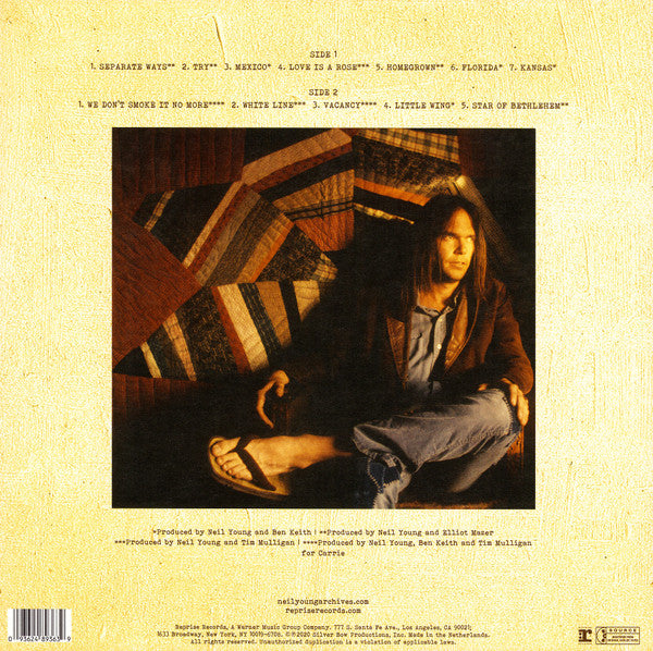 Neil Young : Homegrown (LP, Album)