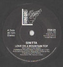 Sinitta : Love On A Mountain Top (7", Single)