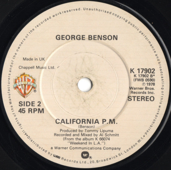 George Benson : Never Give Up On A Good Thing (7", Single)