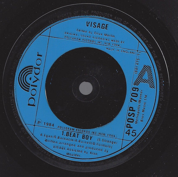 Visage : Beat Boy (7", Single)