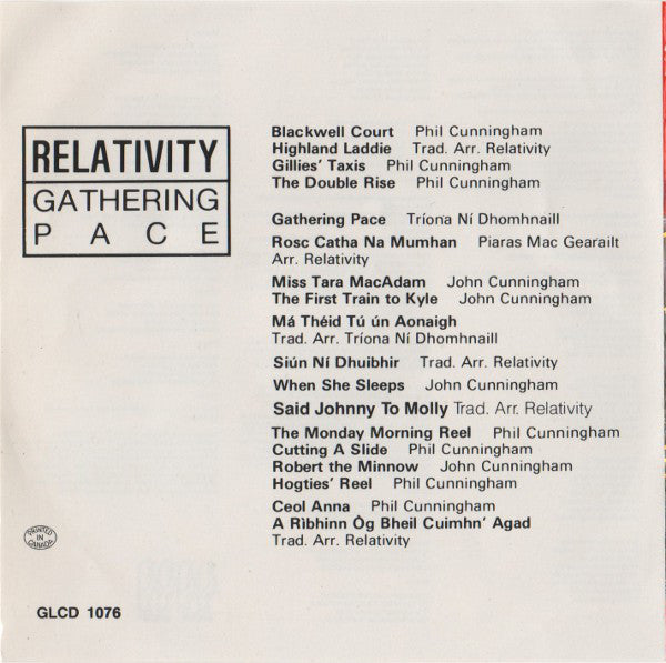 Relativity (2) : Gathering Pace (CD, Album, RP)