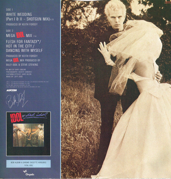 Billy Idol : White Wedding Parts I & II (Shot Gun Mix) (12", Single, P/Mixed)
