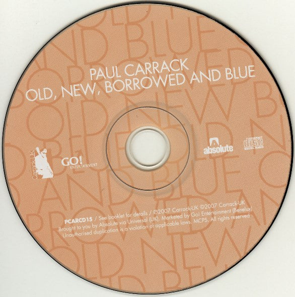 Paul Carrack : Old, New, Borrowed And Blue (CD, Album)