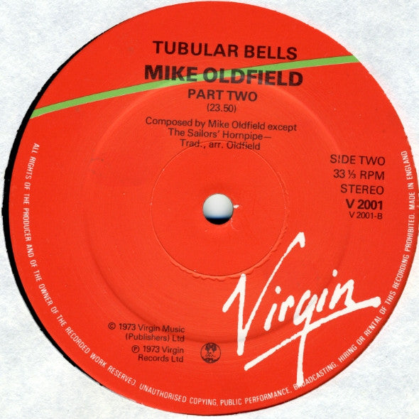 Mike Oldfield : Tubular Bells (LP, Album, RE, Gre)