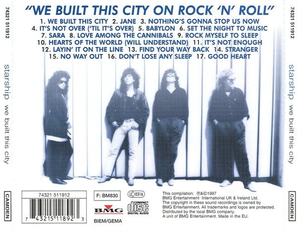 Starship (2) : We Built This City (The Very Best Of Starship) (CD, Comp)