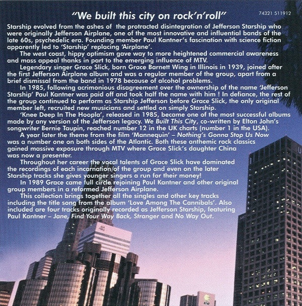 Starship (2) : We Built This City (The Very Best Of Starship) (CD, Comp)