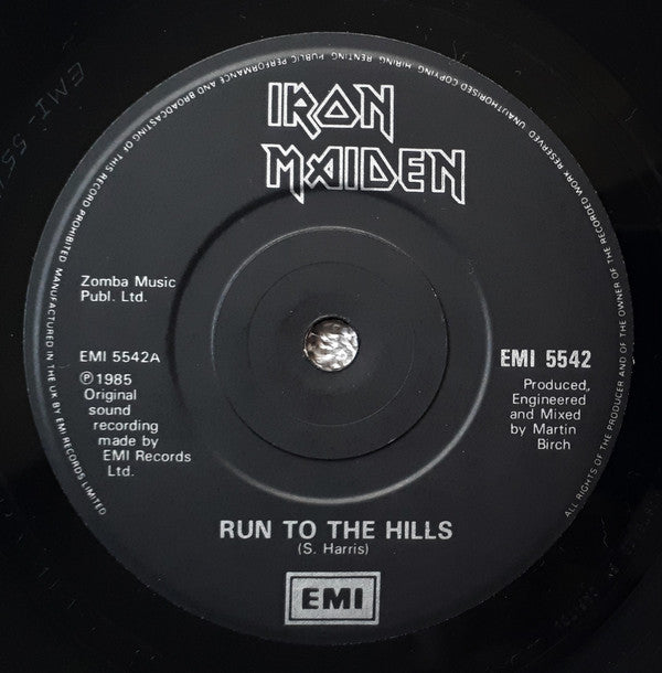 Iron Maiden : Run To The Hills (7", Single, Pap)