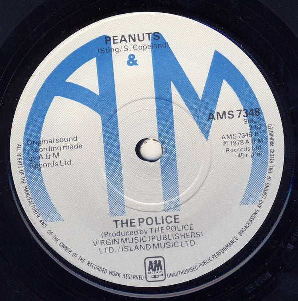 The Police : Roxanne (7", Single, Blu)