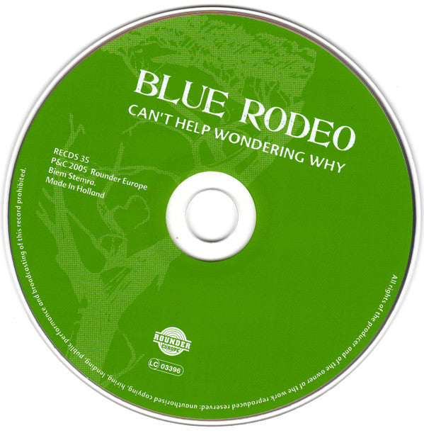 Blue Rodeo : Can't Help Wondering Why (CD, Maxi, S/Edition)