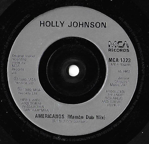 Holly Johnson : Americanos (7", Single, sil)