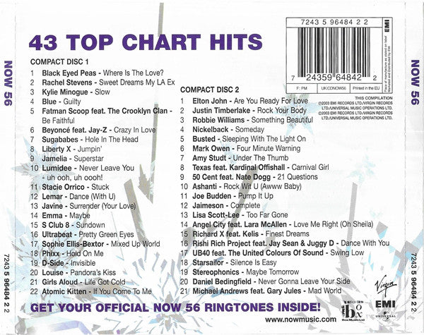 Various : Now That's What I Call Music! 56 (2xCD, Album, Comp)