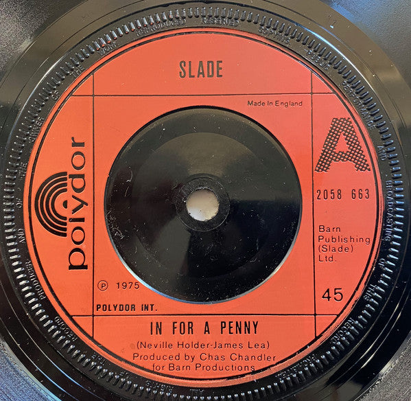 Slade : In For A Penny (7", Single, Pic)
