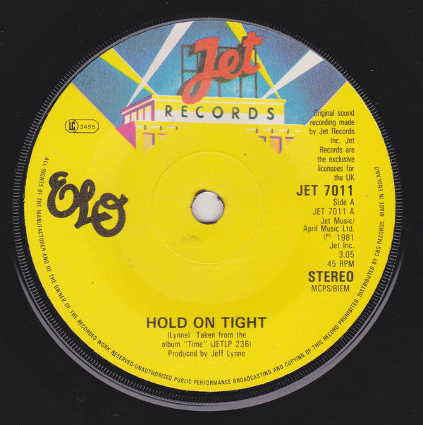 Electric Light Orchestra : Hold On Tight (7", Single)