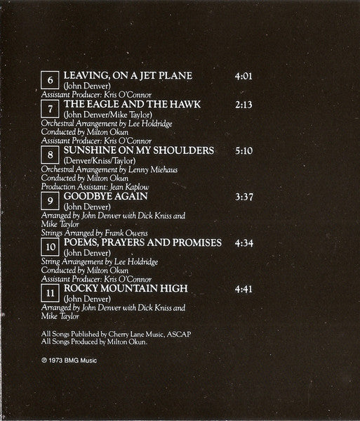 John Denver : John Denver's Greatest Hits (CD, Comp, RE, RP)