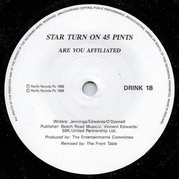 Star Turn On 45 Pints : Pump Up The Bitter (7", Single)