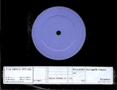 Geiom / Morgan Caney : Blanket/Four Fifty Five (7")