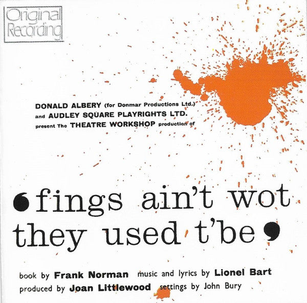 Frank Norman (2) / Lionel Bart : Fings Ain't Wot They Used To Be (CD, Album)