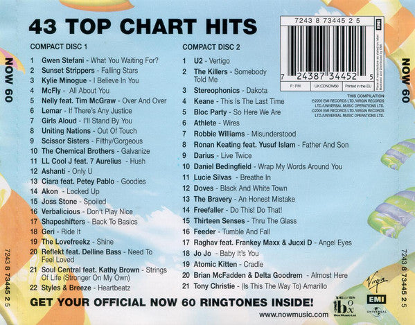 Various : Now That's What I Call Music! 60 (2xCD, Album, Comp)