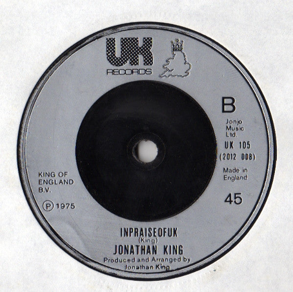 Jonathan King : Una Paloma Blanca (White Dove) (7")