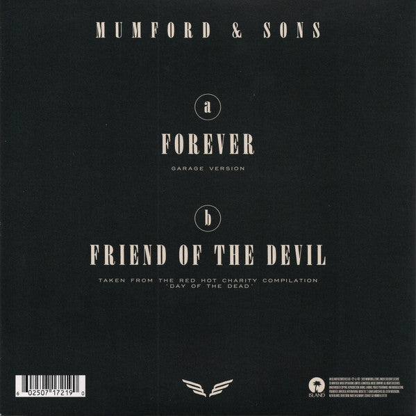 Mumford & Sons : Forever (Garage Version) (7", Whi)