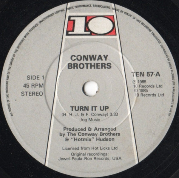 The Conway Brothers : Turn It Up (7", Single, Pap)