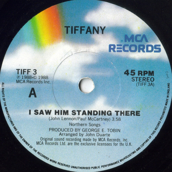 Tiffany : I Saw Him Standing There (7", Single, Pap)