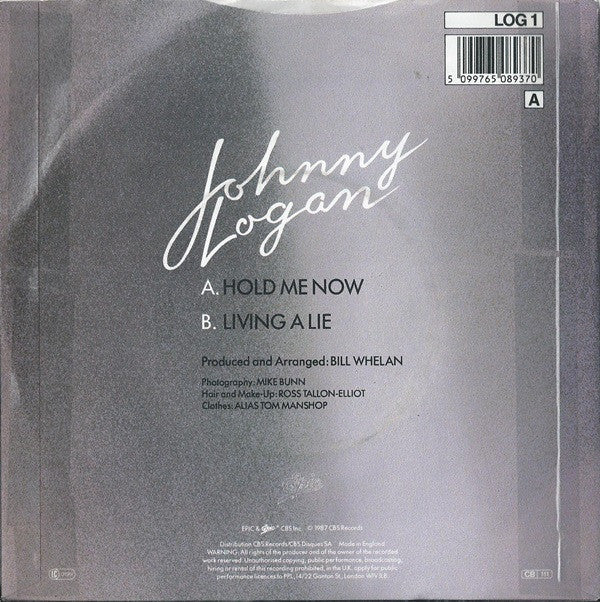 Johnny Logan : Hold Me Now (7", Single)