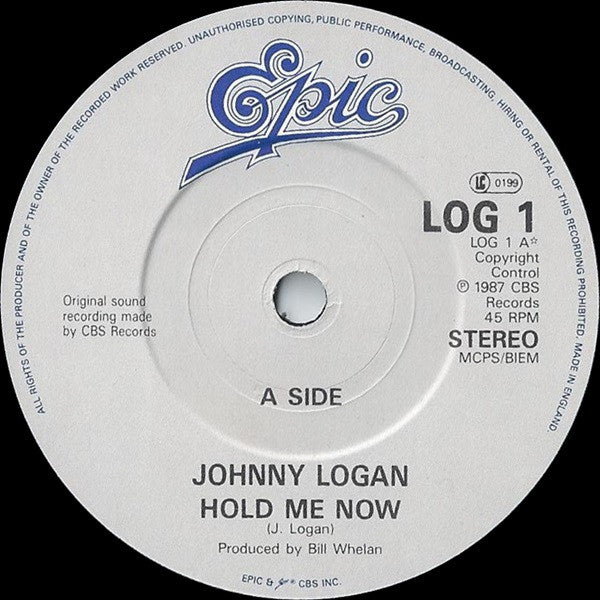 Johnny Logan : Hold Me Now (7", Single)