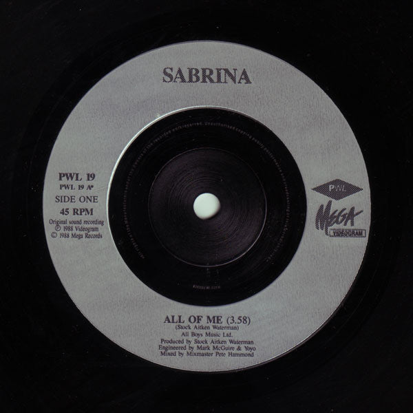 Sabrina : All Of Me (7", Single)