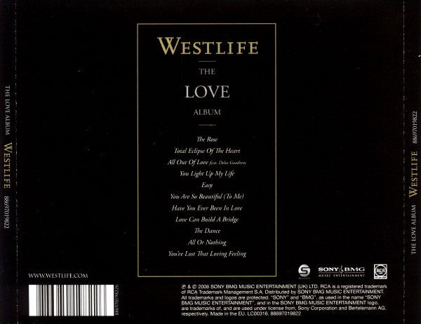 Westlife : The Love Album (CD, Album)