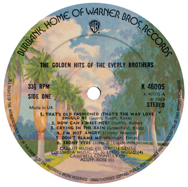 The Everly Brothers* : The Golden Hits Of (LP, Comp, RE, Bur)