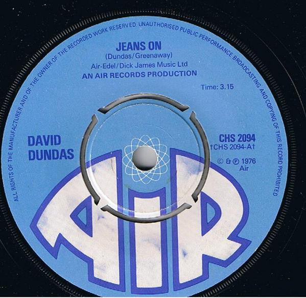 David Dundas : Jeans On (7", Single, Pus)