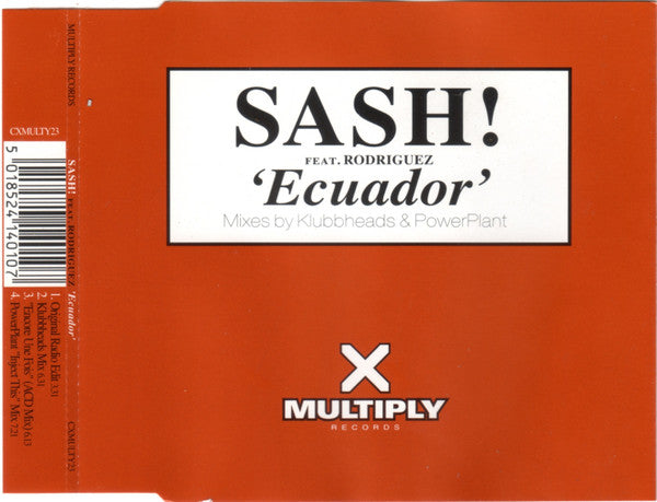 Sash! Feat. Rodriguez : Ecuador (CD, Single)