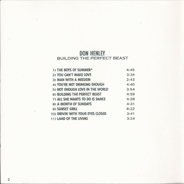 Don Henley : Building The Perfect Beast (CD, Album, RE)