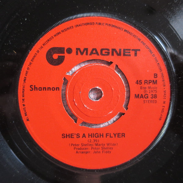 Shannon (10) : Come Back & Love Me (7", Single)