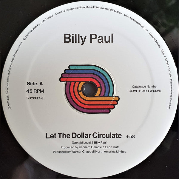 Billy Paul : Let The Dollar Circulate (12")