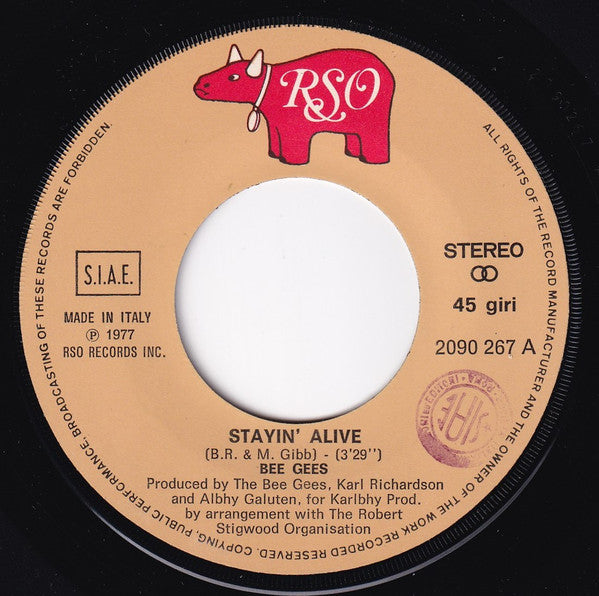 Bee Gees : Stayin' Alive (7", Single)