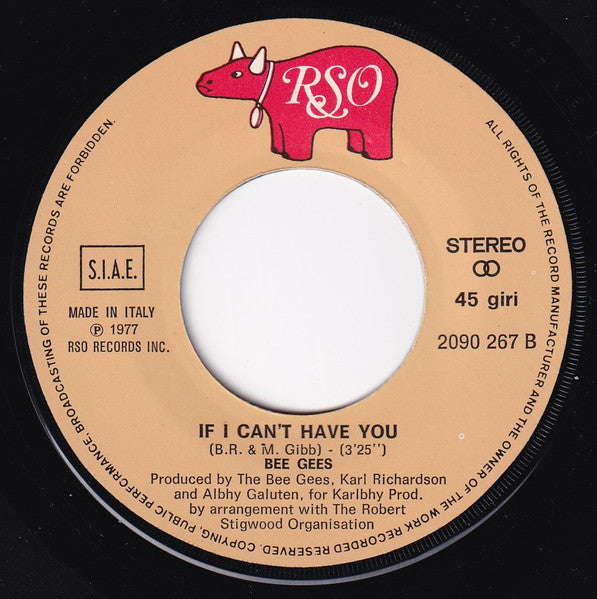 Bee Gees : Stayin' Alive (7", Single)