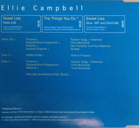 Ellie Campbell : Sweet Lies (CD, Single)