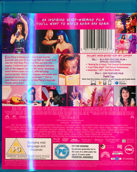 Katy Perry : The Movie: Part Of Me (Blu-ray, Multichannel, 1.7 + DVD-V, Multichannel, )