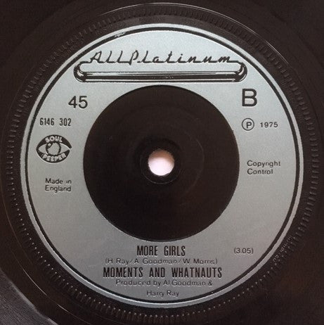 The Moments And The Whatnauts : Girls (7", Single, Sol)