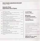 Wolfgang Amadeus Mozart - Lucia Popp : Opernarien Von W.A. Mozart (CD, Album)
