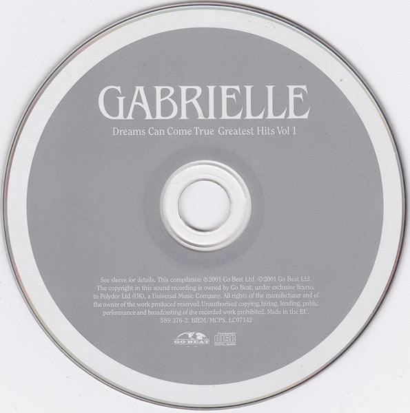 Gabrielle : Dreams Can Come True - Greatest Hits Vol 1 (CD, Comp)